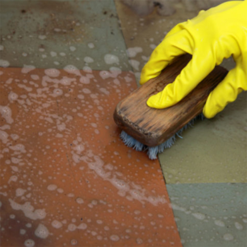Commercial deep cleaning service Deep clean underway in a commercial property