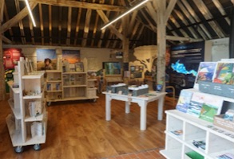 Country park visitor centre shop kept clean and inviting