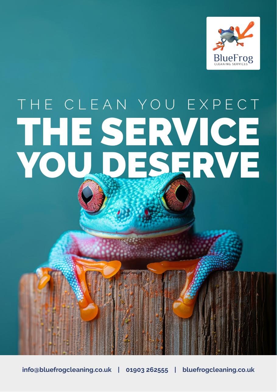 BlueFrog brochure – page 1 of 4 BlueFrog Cleaning brochure page 1